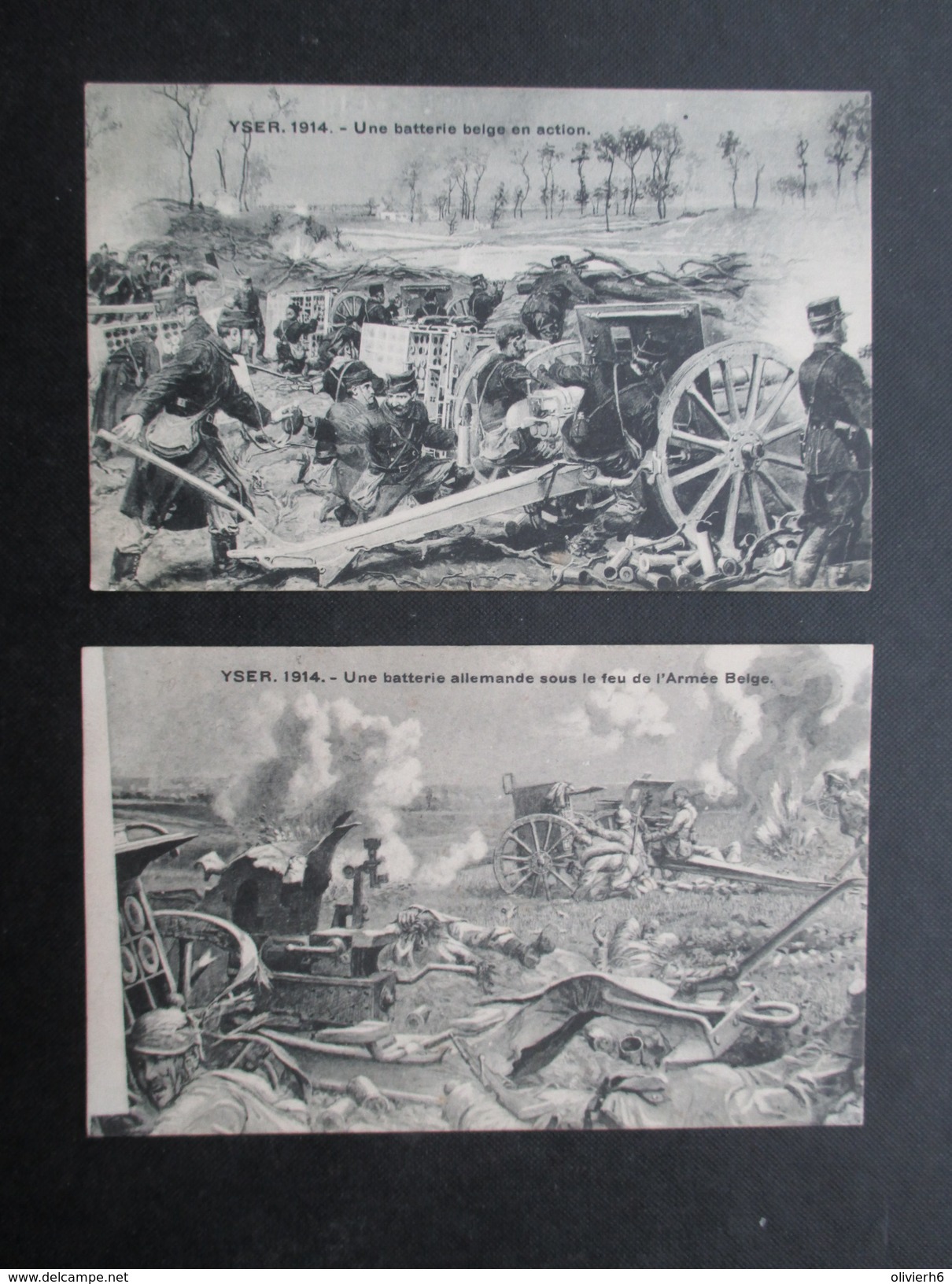 LOT 8 CP MILITARIA (V1612) YSER 1914 (10 Vues) Train Blindé En Action Charge De Grenadiers Batterie Allemande à Voir - Guerra 1914-18