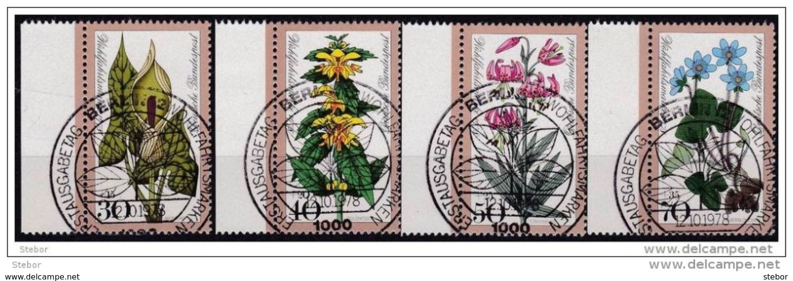 Duitsland 1978 Nr 829/832 G, Zeer Mooi Lot Krt 3831 - Oblitérés