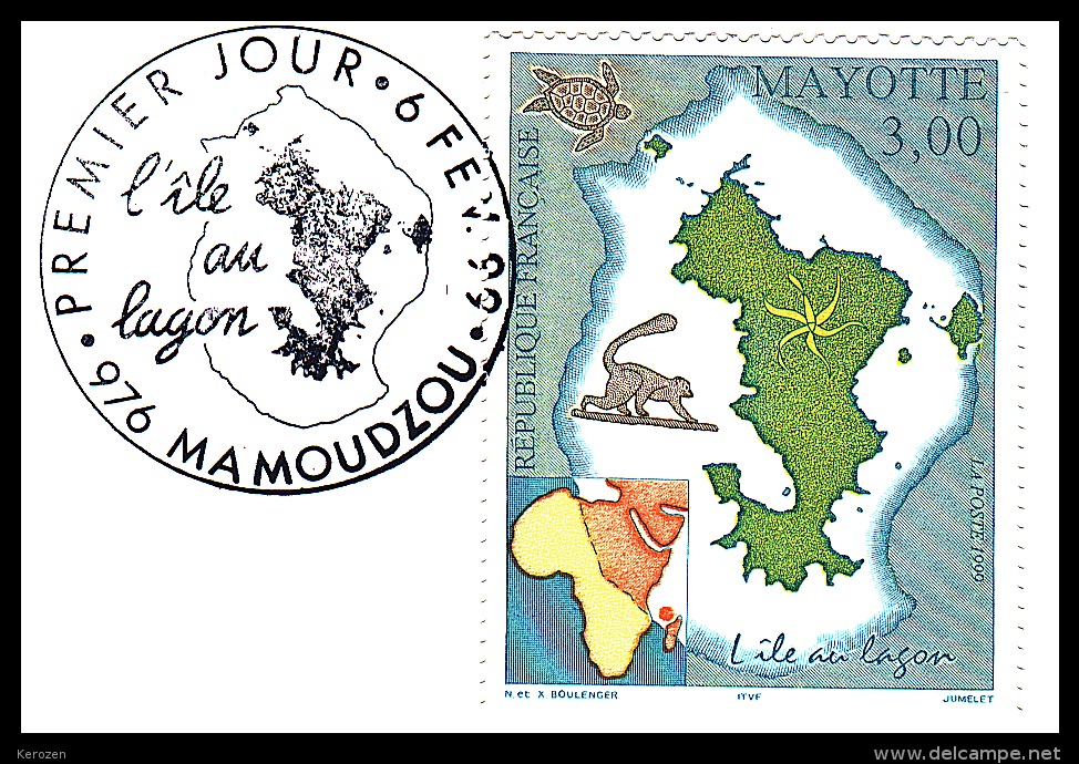 (0167) Mayotte FDC Ile Au Lagon 06/02/99 - Autres & Non Classés