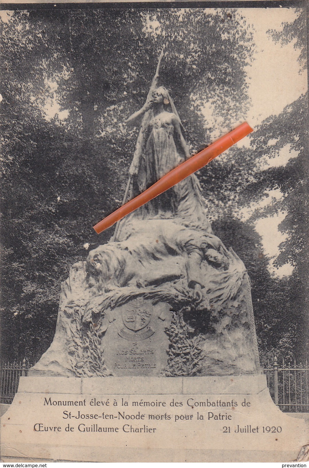 Monument élevé à La Mémoire Des Combattants De SINT-JOSSE-TEN-NOODE Morts Pour La Patrie - Oeuvre De Guillaume Charlier - St-Josse-ten-Noode - St-Joost-ten-Node