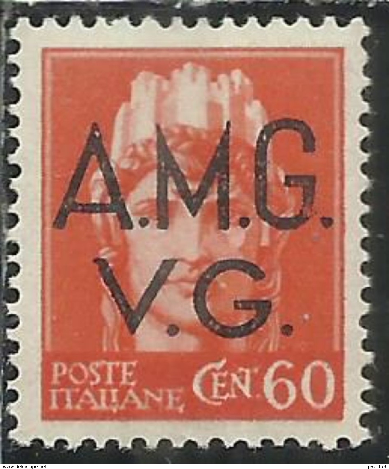 TRIESTE VENEZIA GIULIA 1947 AMG-VG SOPRASTAMPATO D'ITALIA ITALY OVERPRINTED LIRE 2  MNH - Ongebruikt