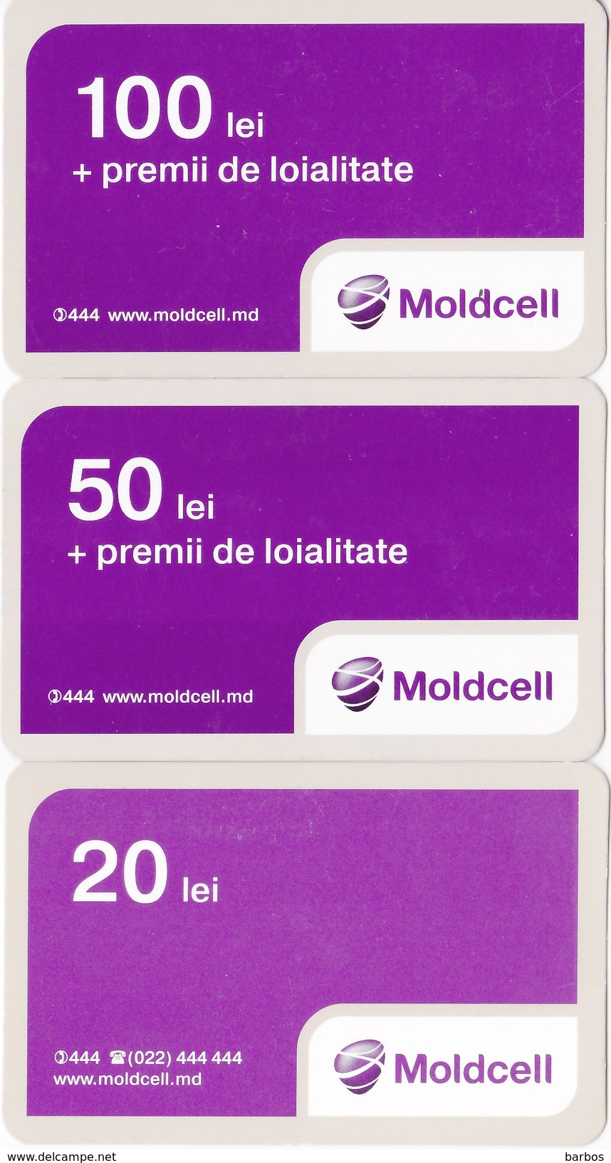 Moldova , Moldavie  Moldau ,  Prepaid Phonecard -  Moldcell , Set , Paper , Used - Moldavië