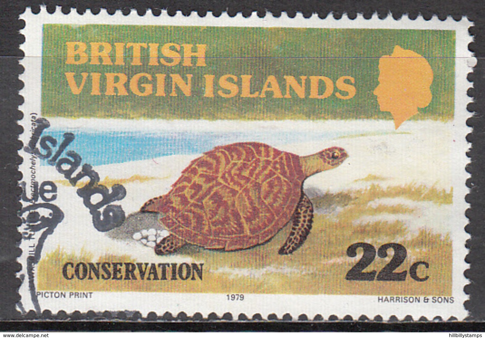 BRITISH VIRGIN ISLANDS       SCOTT NO  348    USED       YEAR   1979 - Iles Vièrges Britanniques