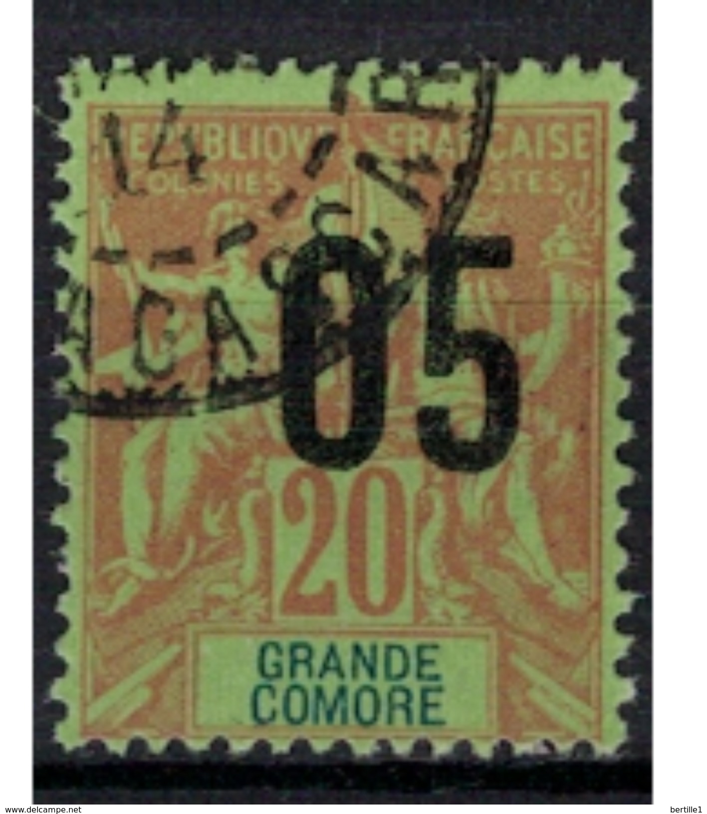 GRANDE COMORE   N°  YVERT   23  ( 1 )      OBLITERE       ( O   2/35 ) - Usati