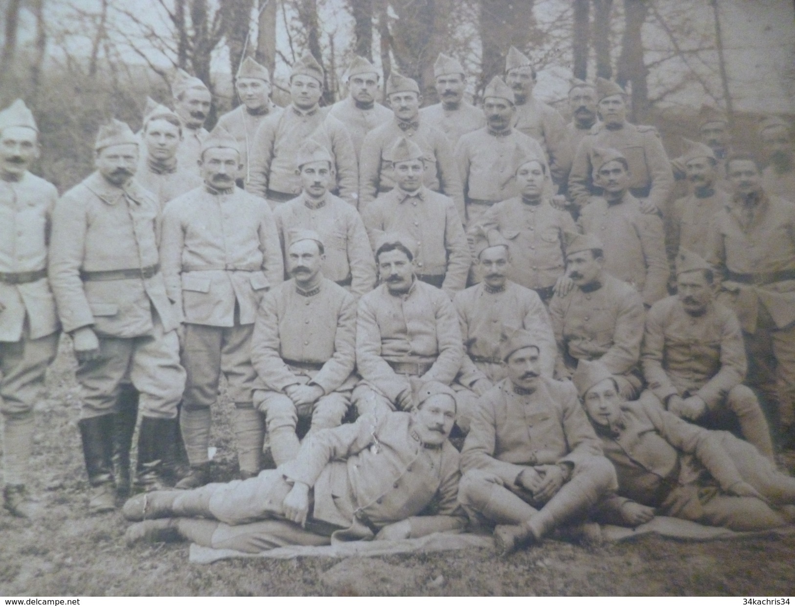 Carte Photo Militaires Militaria Riorges Près Roanne 113ème D'artillerie EM Du 3ème Groupe S 97 - Regimientos