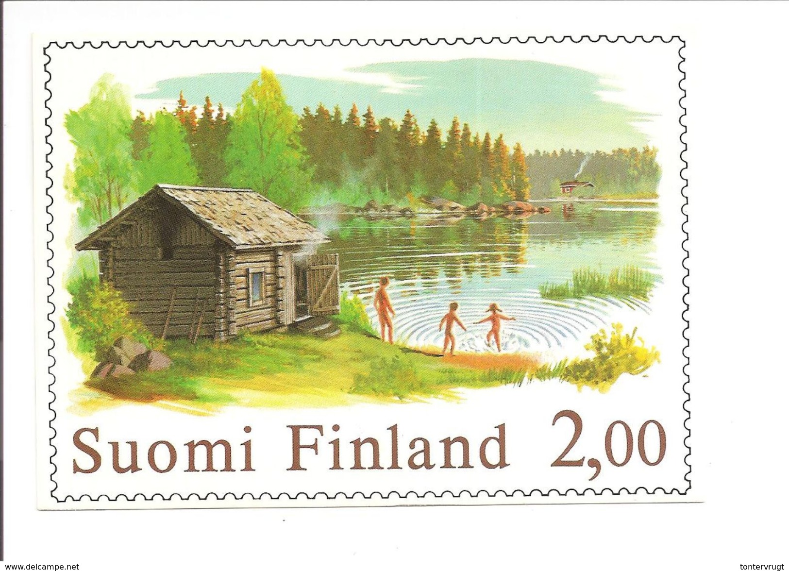 Saunavuoden Kunniaksi 25.5.1977 Ilmestyneen Postimerkin - Finlandia