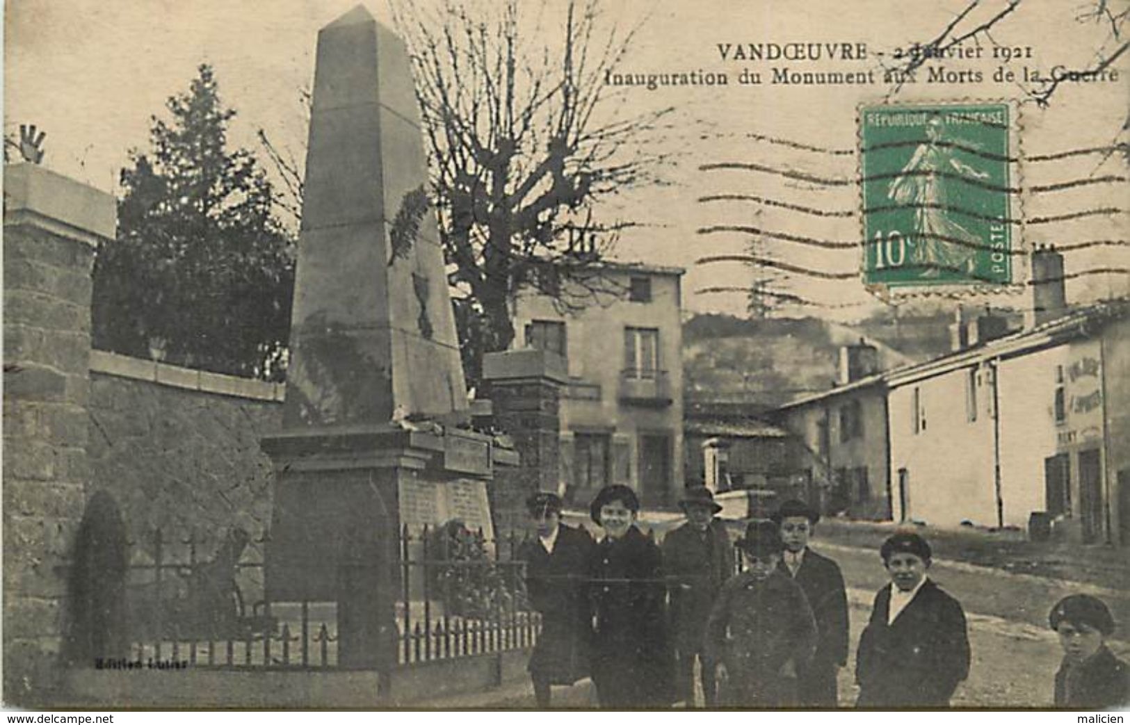 - Dpts Div.-ref-WW708- Meurthe Moselle - Vandoeuvre Les Nancy - 2 Janvier 1921 - Inauguration Monument Aux Morts - - Vandoeuvre Les Nancy