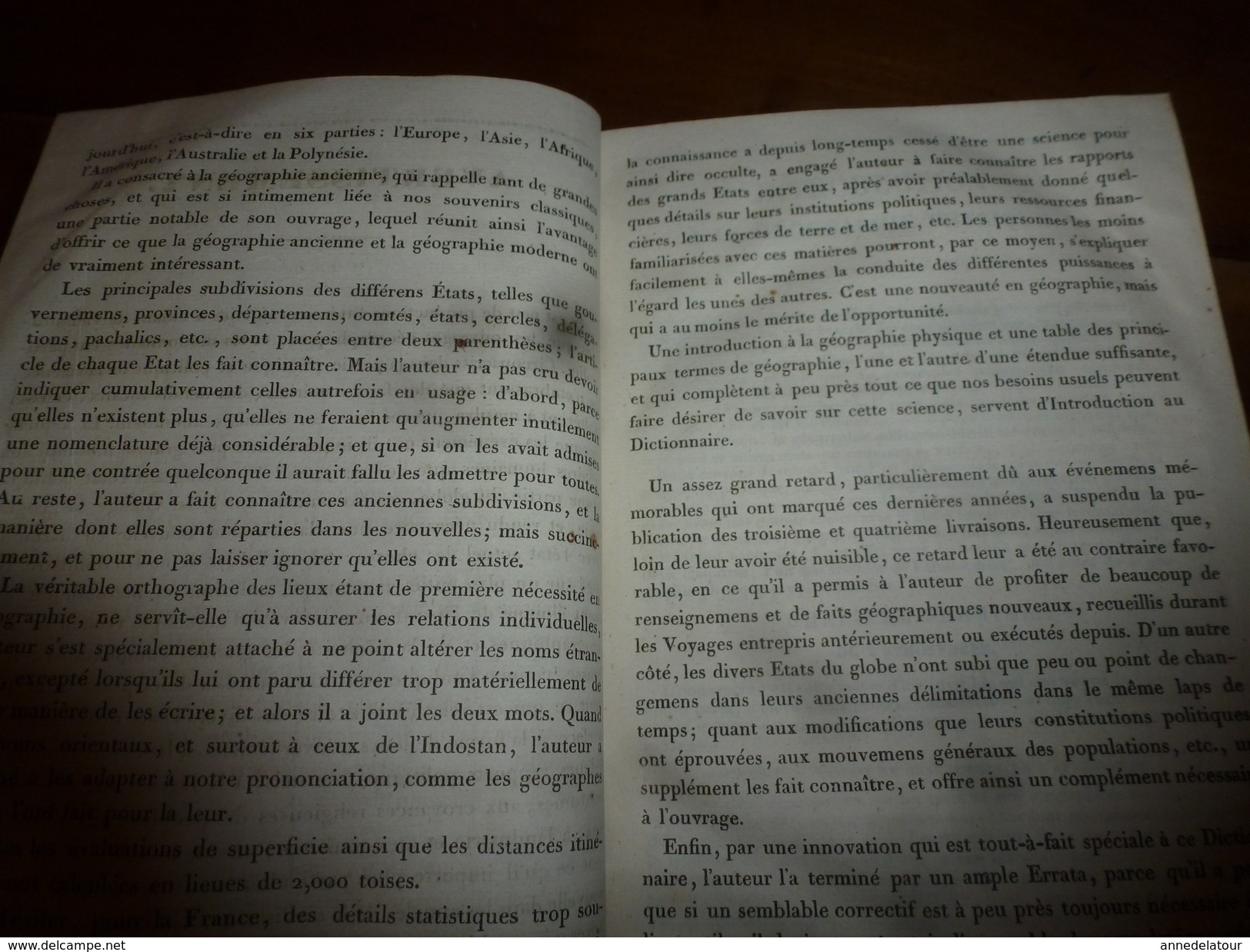 1841 Dictionnaire Universel de Géographie MAC CARTHY , tome 1er  (Physique,Politique, Historique et Commercial)