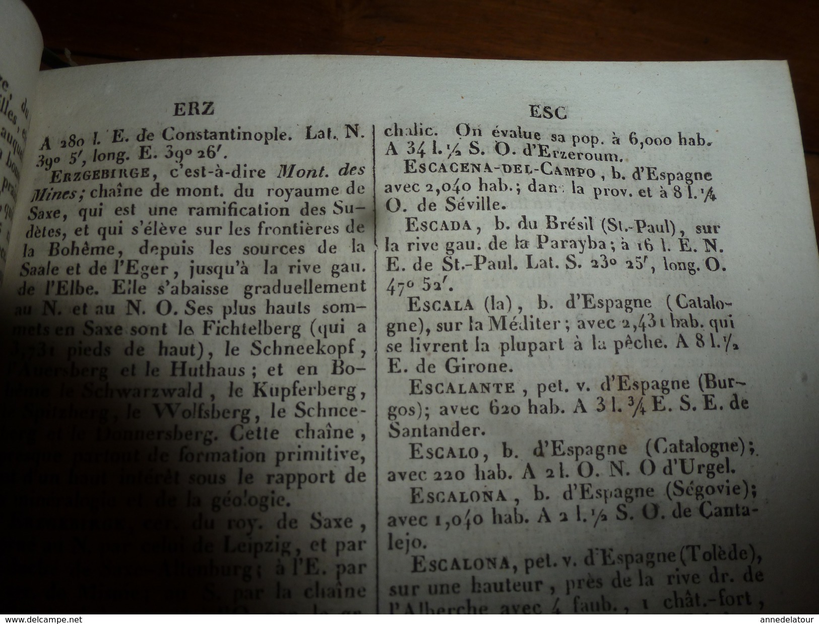 1841 Dictionnaire Universel de Géographie MAC CARTHY , tome 1er  (Physique,Politique, Historique et Commercial)