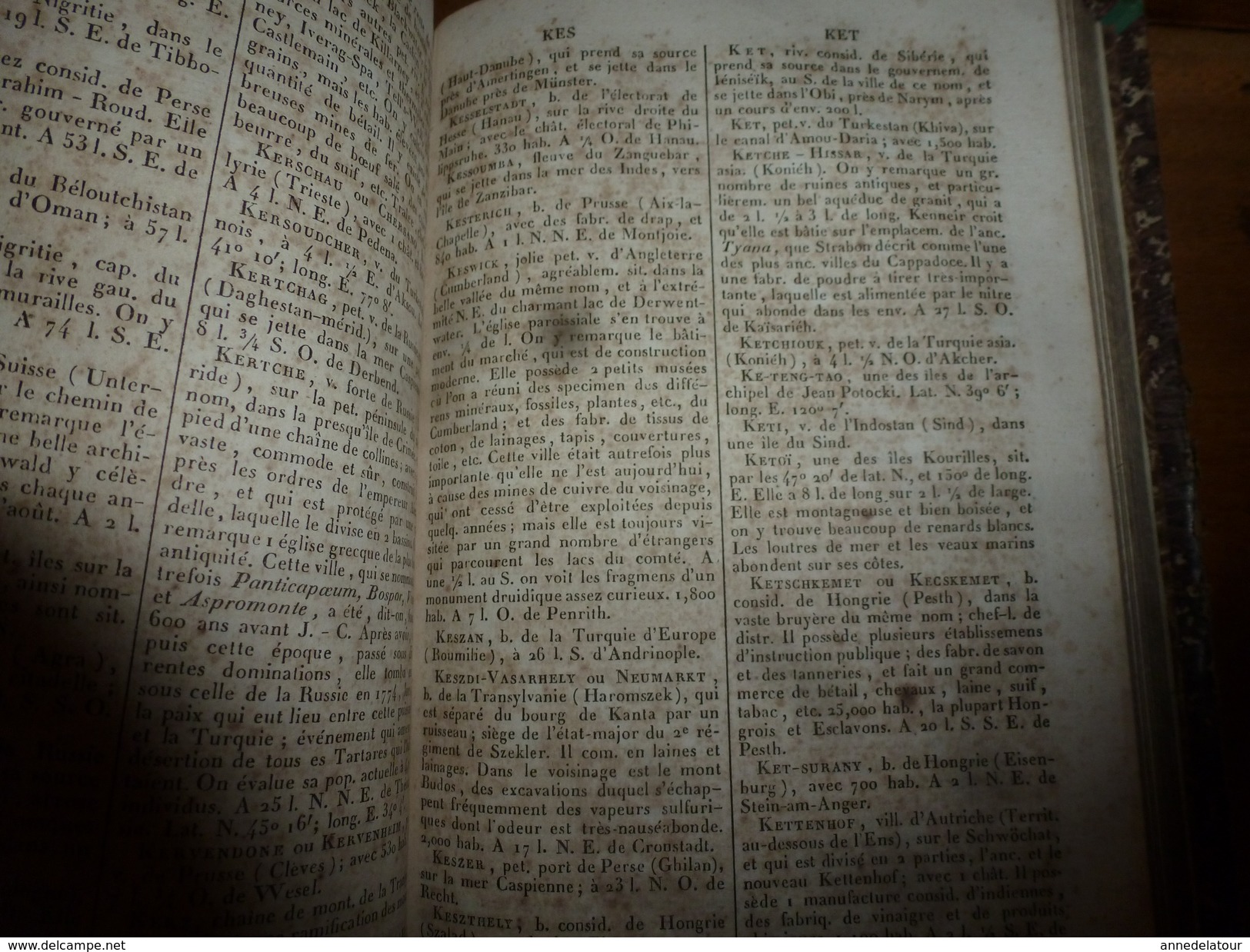 1841 Dictionnaire Universel de Géographie MAC CARTHY , tome 1er  (Physique,Politique, Historique et Commercial)