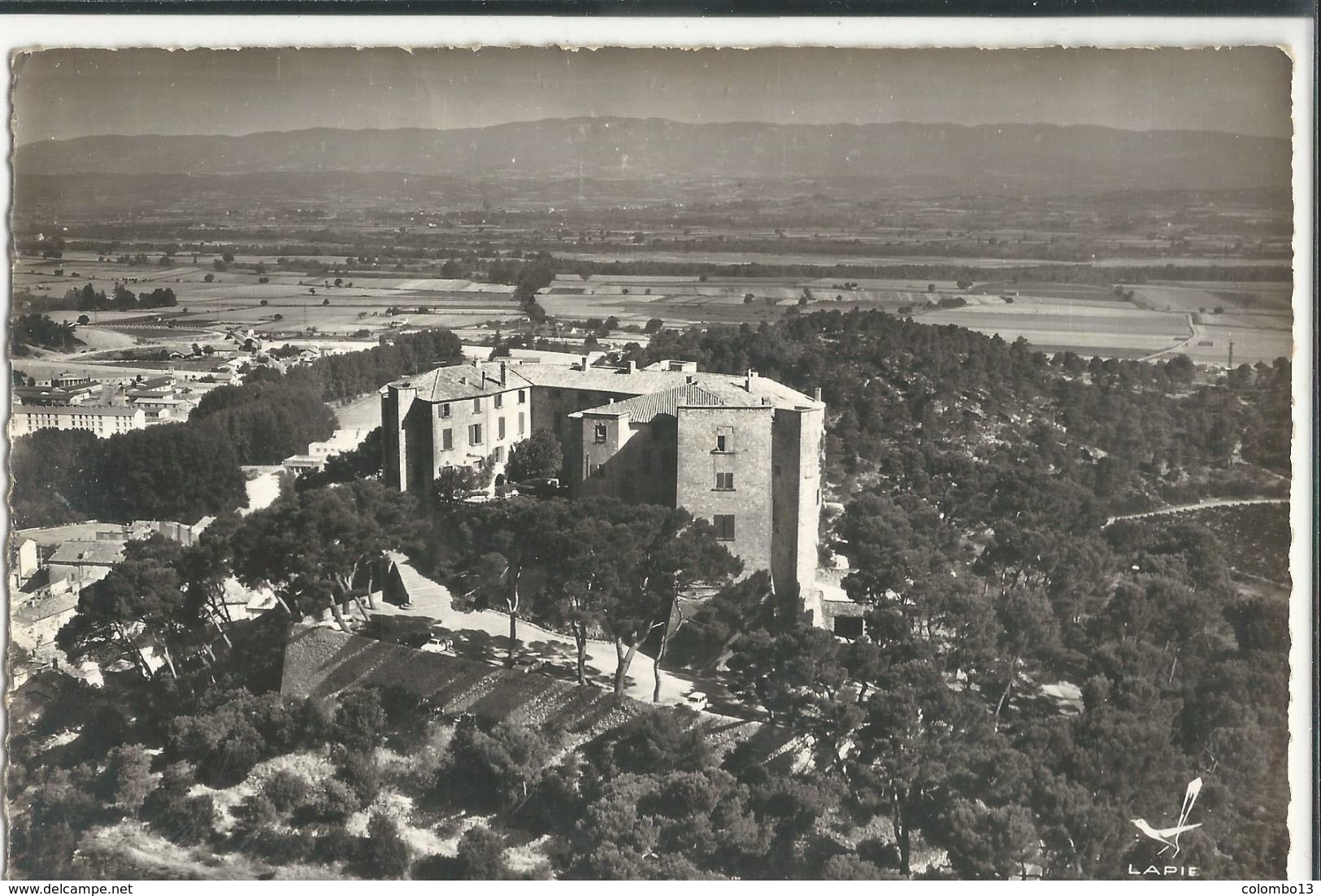 13  CPSM  MEYRARGUES EN AVION AU DESSUS .. LE CHATEAU EDITEUR LAPIE 1965 - Meyrargues