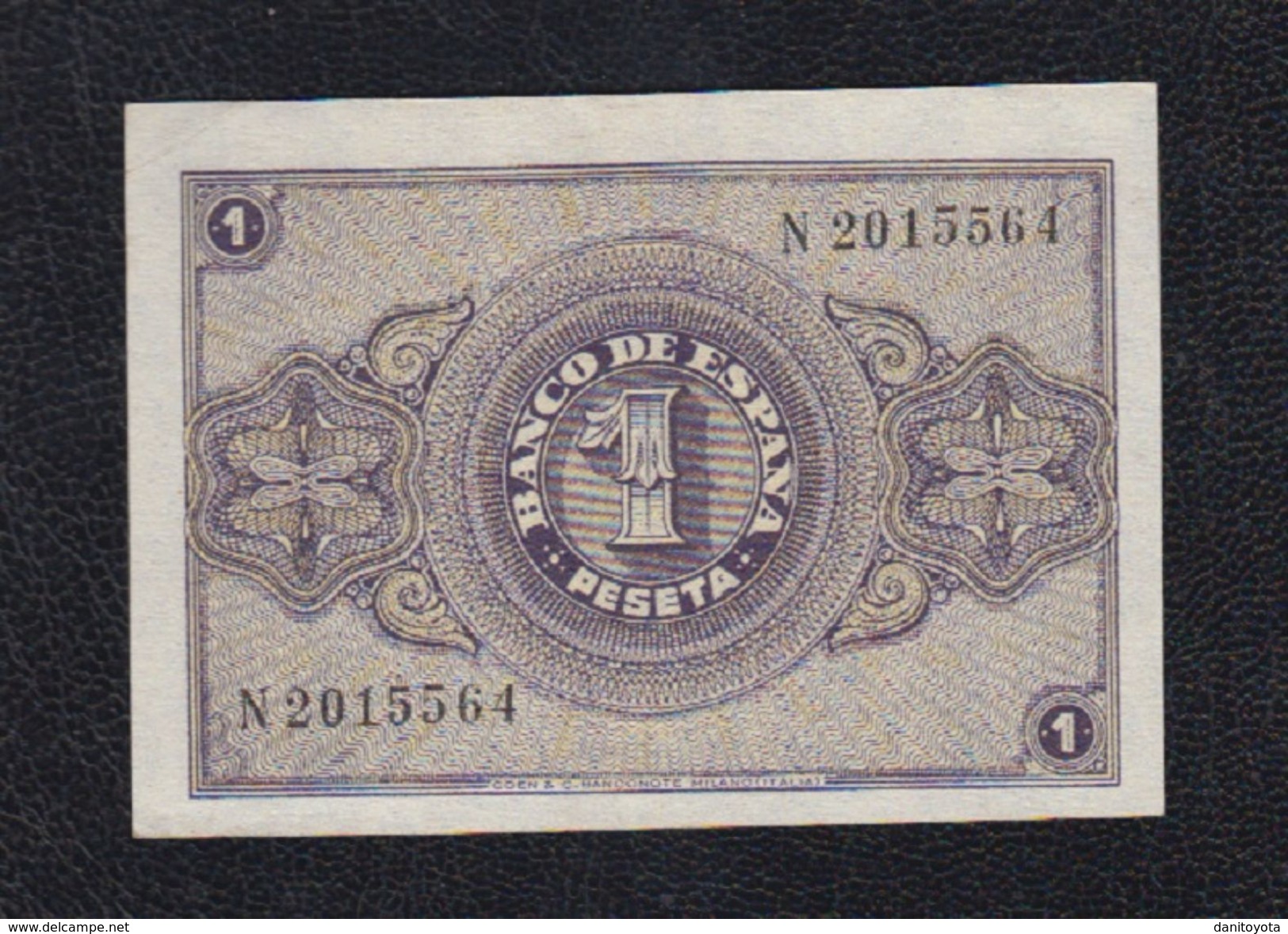 EDIFIL 428b.  1 PTA 30 DE ABRIL DE 1938.  SERIE N - 1-2 Pesetas