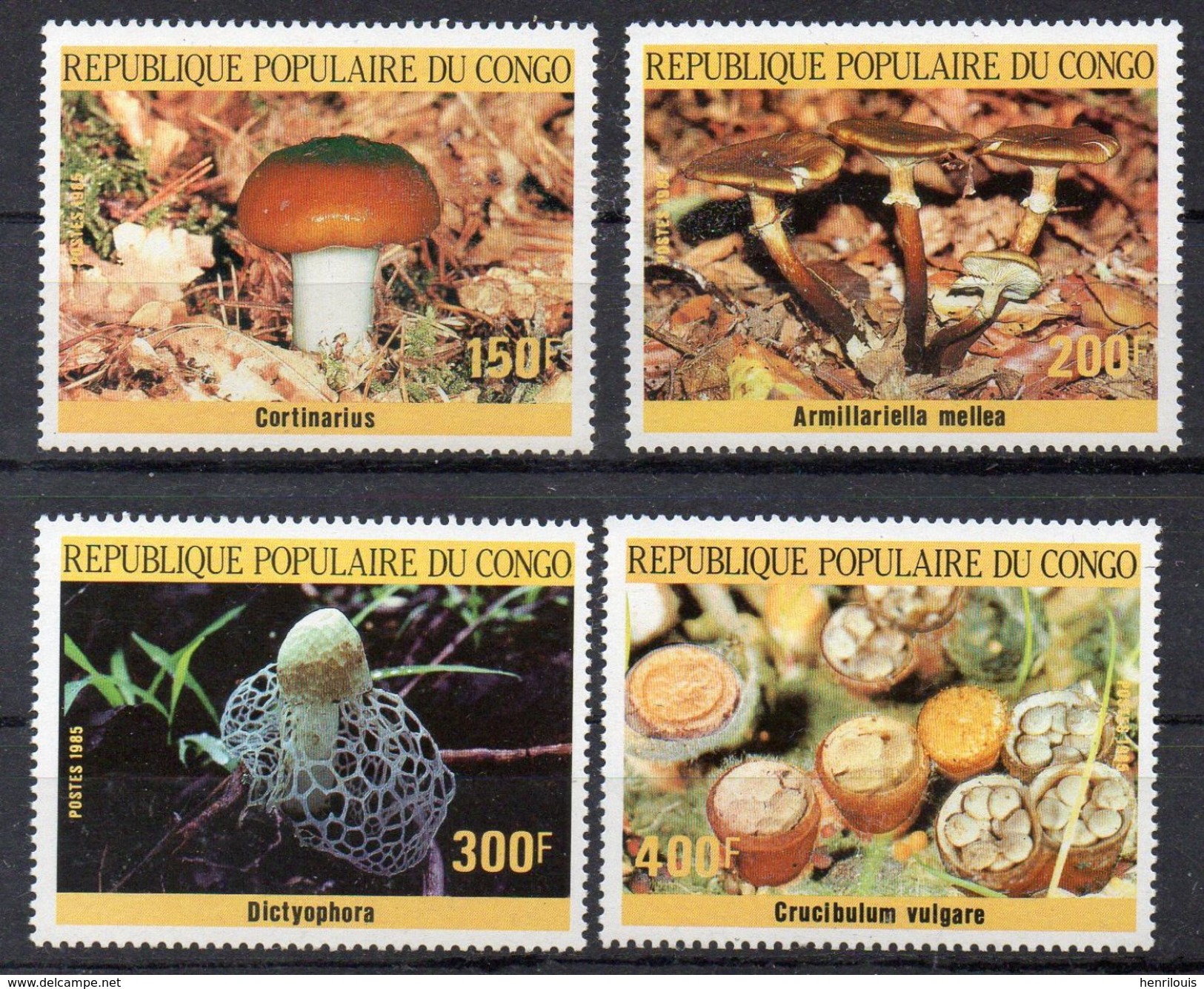 CONGO  Série De Timbres Neufs ** De 1985   ( Ref  4894 )  Champignon - Neufs