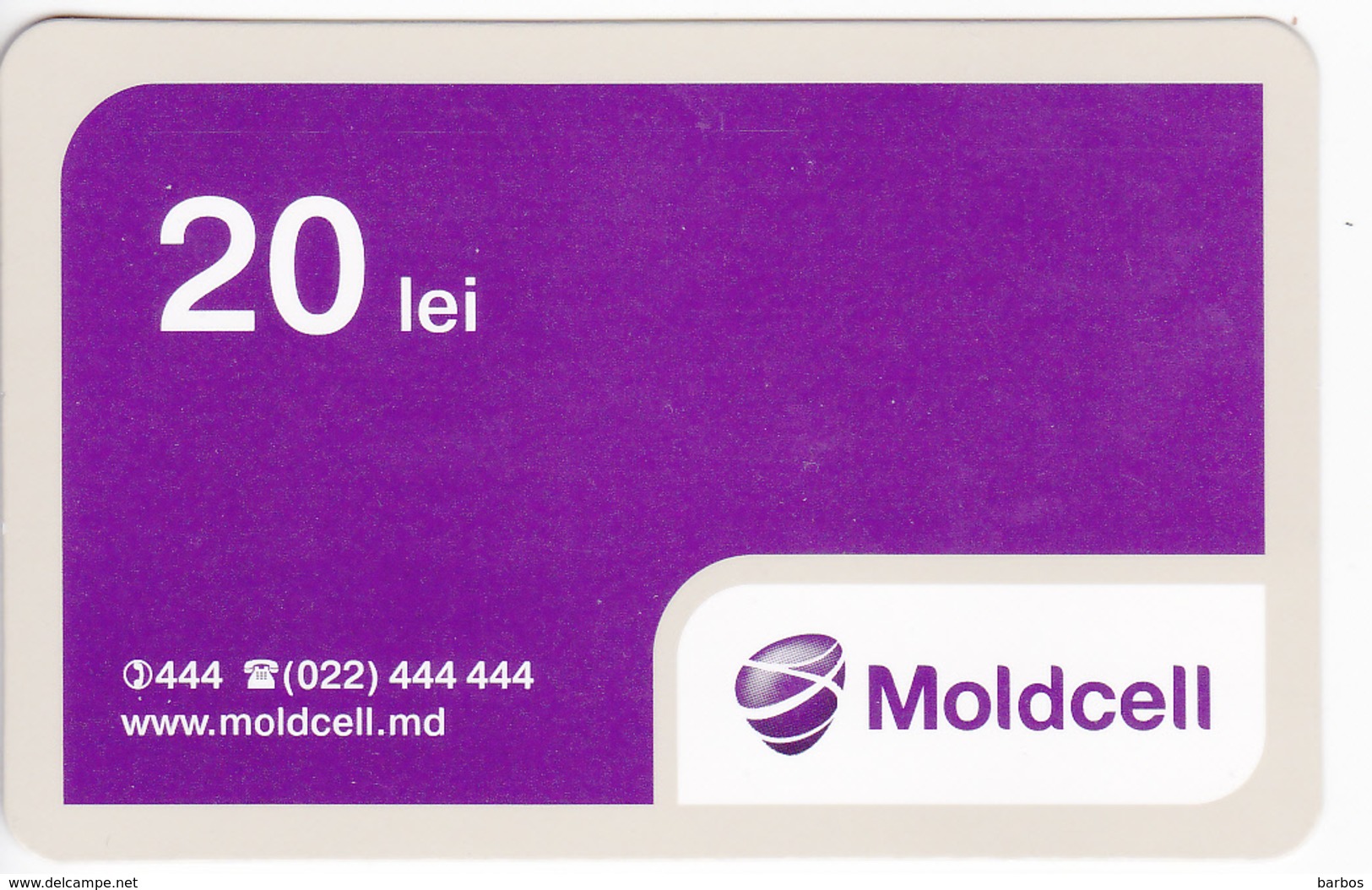Moldova ,  Moldavie , Prepaid Phonecard - Moldcell , 20 Lei , Paper , Used - Moldavie
