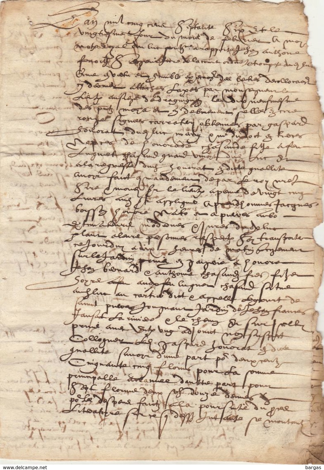 Document Manuscrit Ancien De 1576  En 4 Pages - Manuscrits