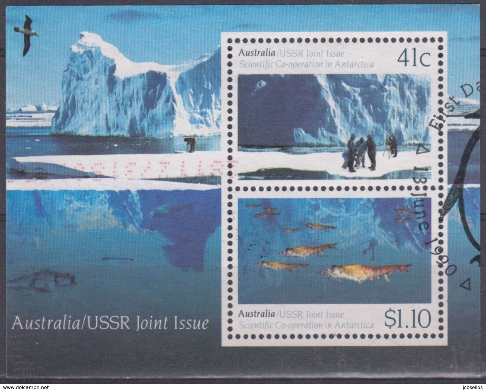 AUSTRALIA 1990 Nº HB-14 USADO - Blokken & Velletjes