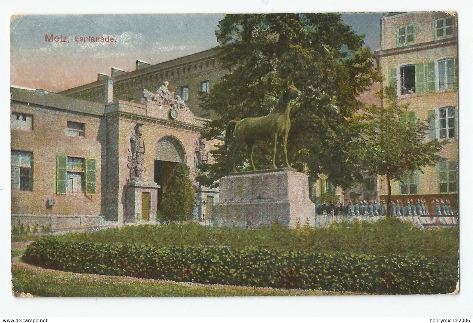 57 Moselle - Metz Esplanade Statue Cheval Equestre Ed Gerbard Blumiein Frankfuurt - Metz