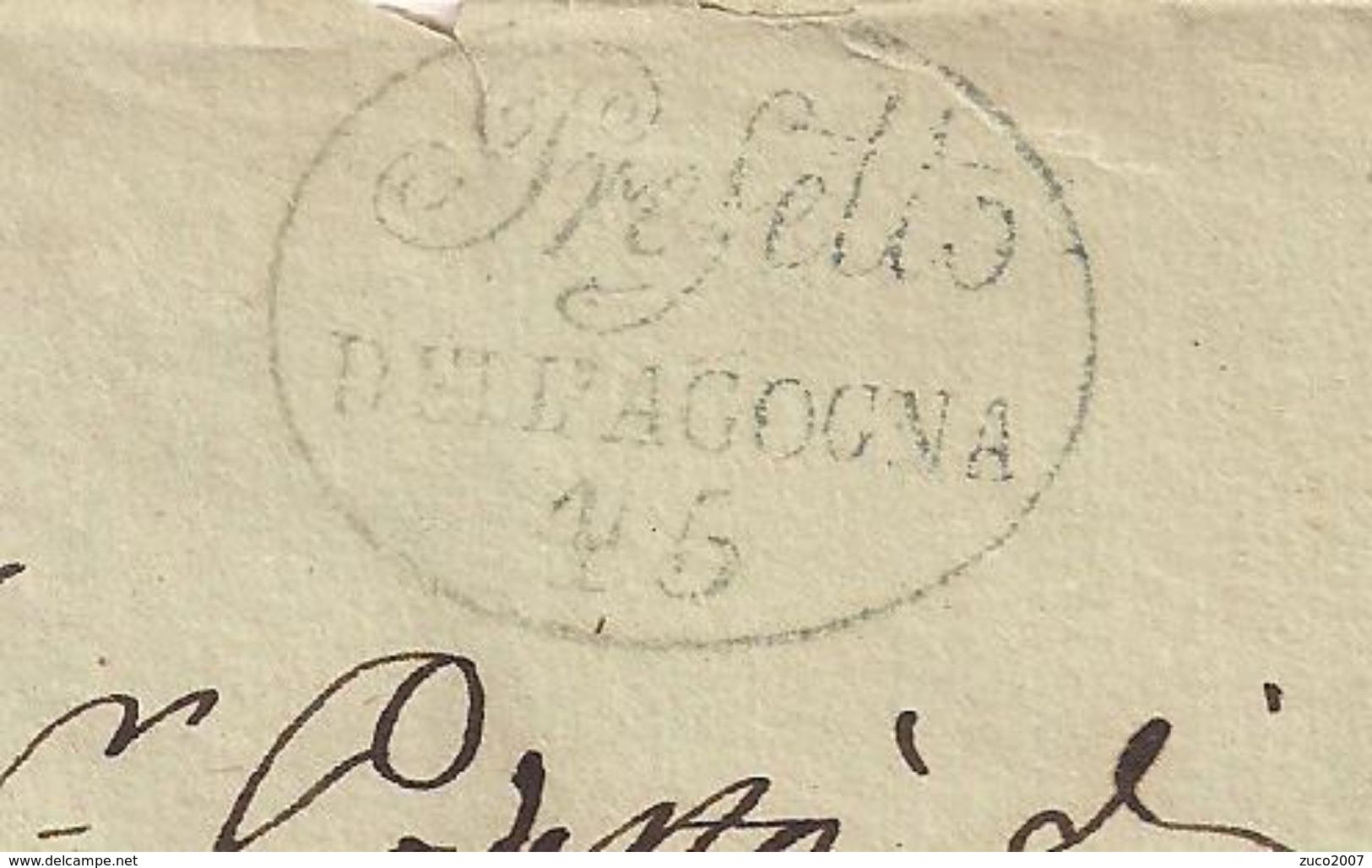 PREFILATELICA  AGOGNA - VARALLO, OVALE PREFETTO DELL'AGOGNA 45 - COPERTA - 1. ...-1850 Prefilatelia