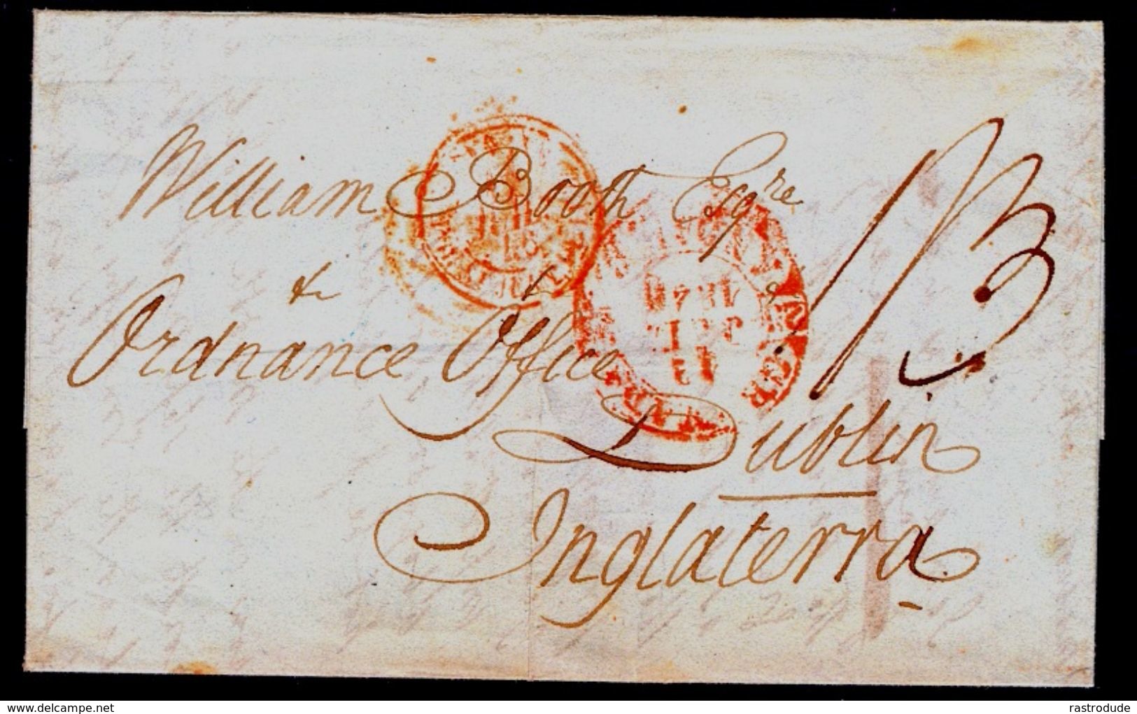 1846 - Cover To DUBLIN,Irland Incoming Mail From SPAIN - Prephilately