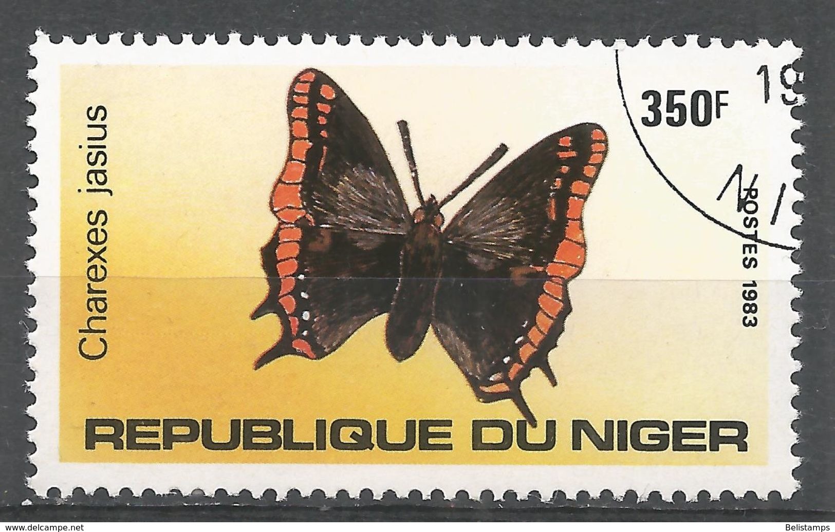 Niger 1983. Scott #646 (U) Butterfly, Charesex Jasius - Niger (1960-...)