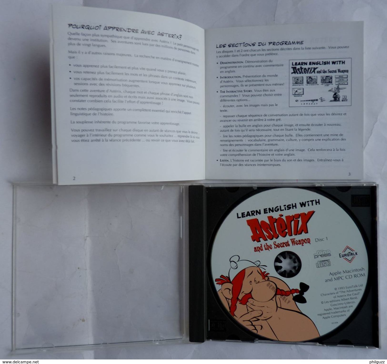 RARE CD DEMO LEARN ENGLISH WITH ASTERIX - UDERZO - Records