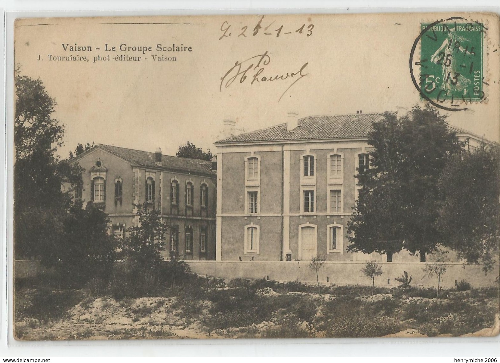 84 Vaucluse - Vaison Le Groupe Scolaire Ed Tourniaire Photo , 1913 - Vaison La Romaine