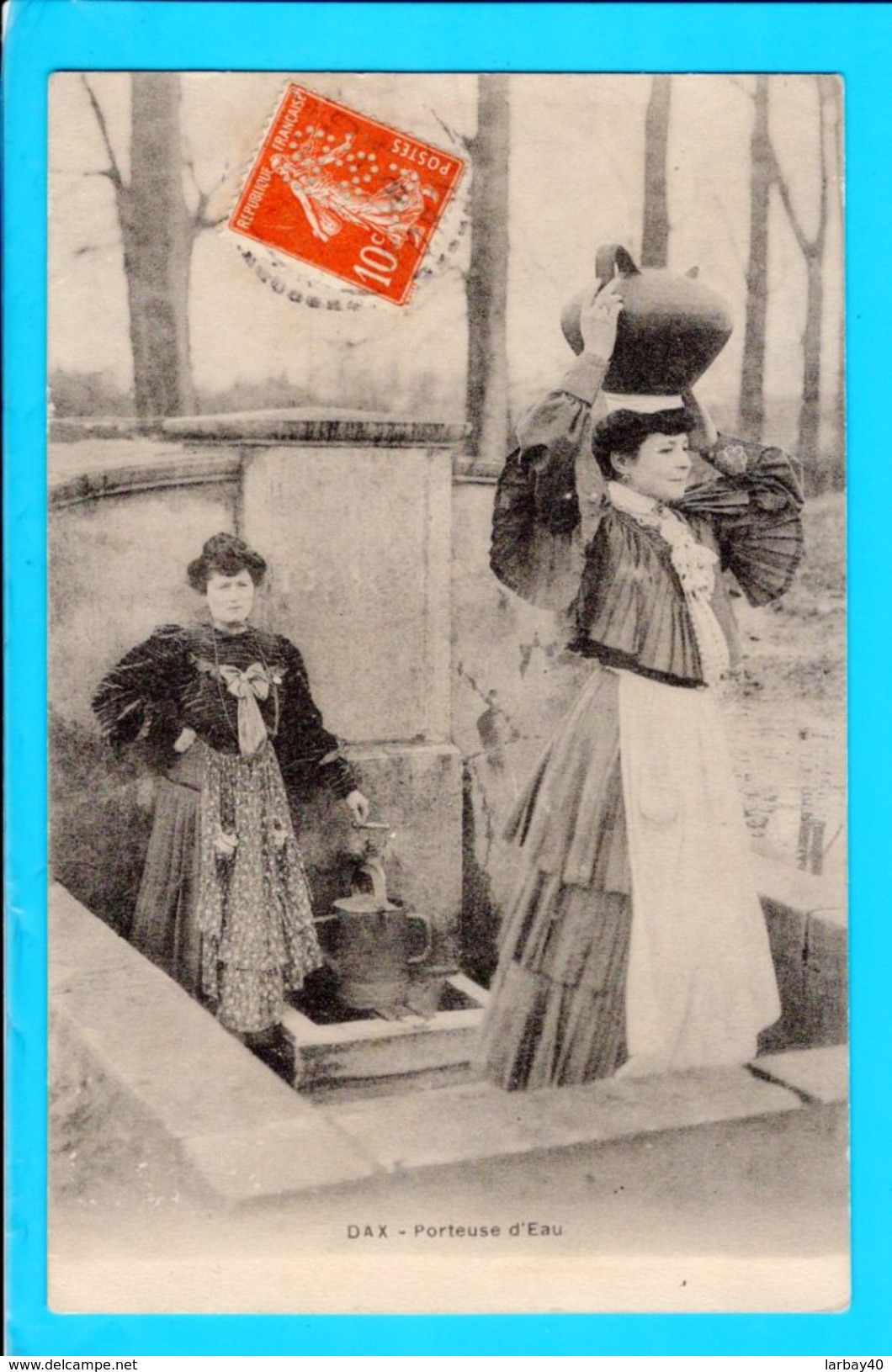 Cpa Carte  Postale Ancienne - Dax Porteuse D Eau - Dax