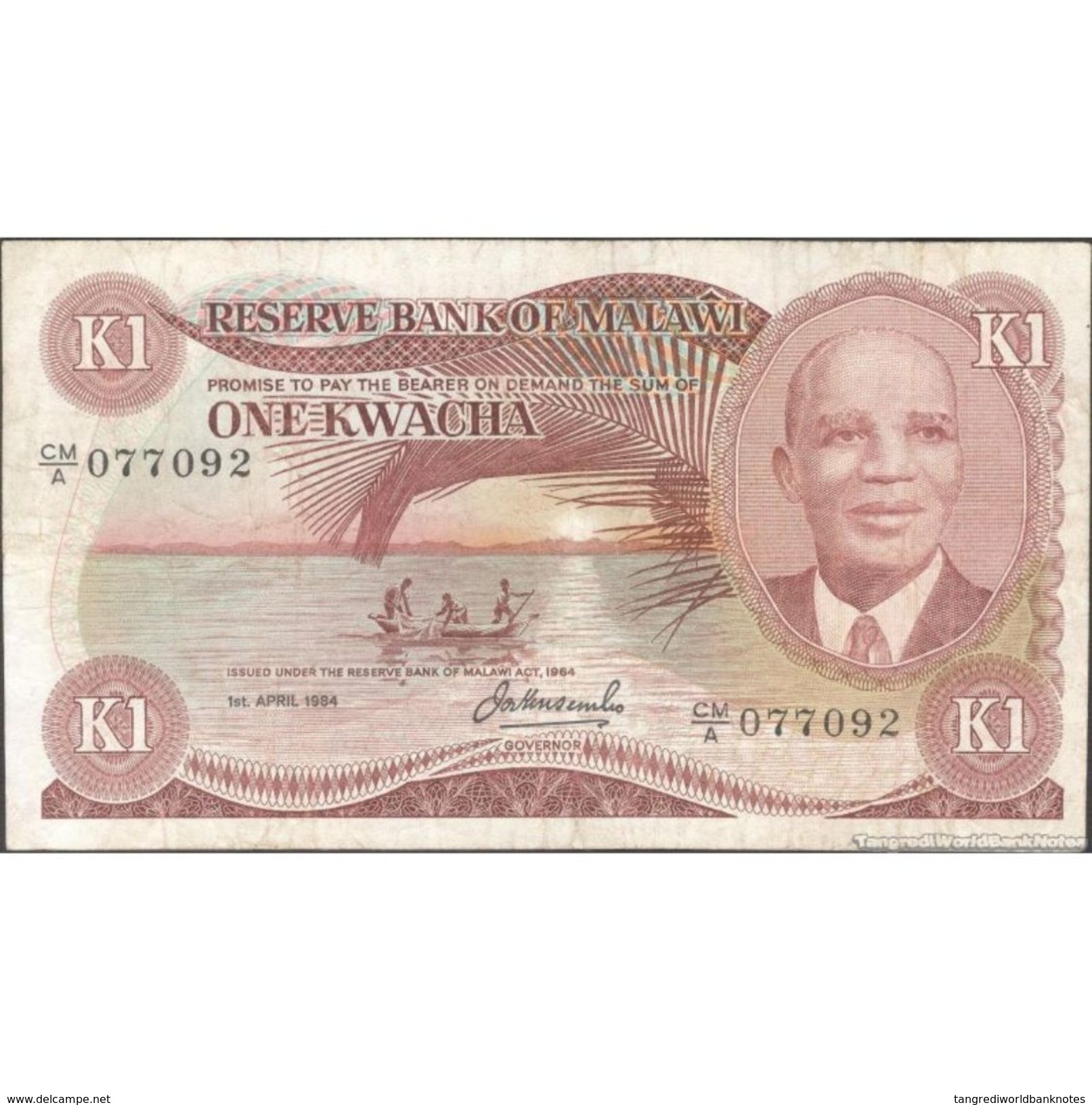 TWN - MALAWI 14g - 1 Kwacha 1.1.1984 CM/A 077092 F/VF - Malawi