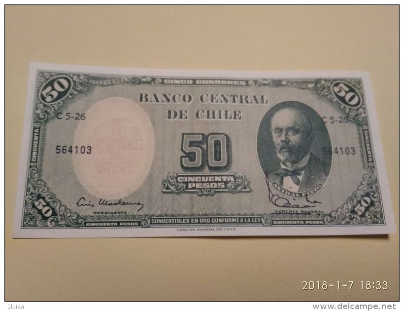 50 Pesos 1960-61 - Chile