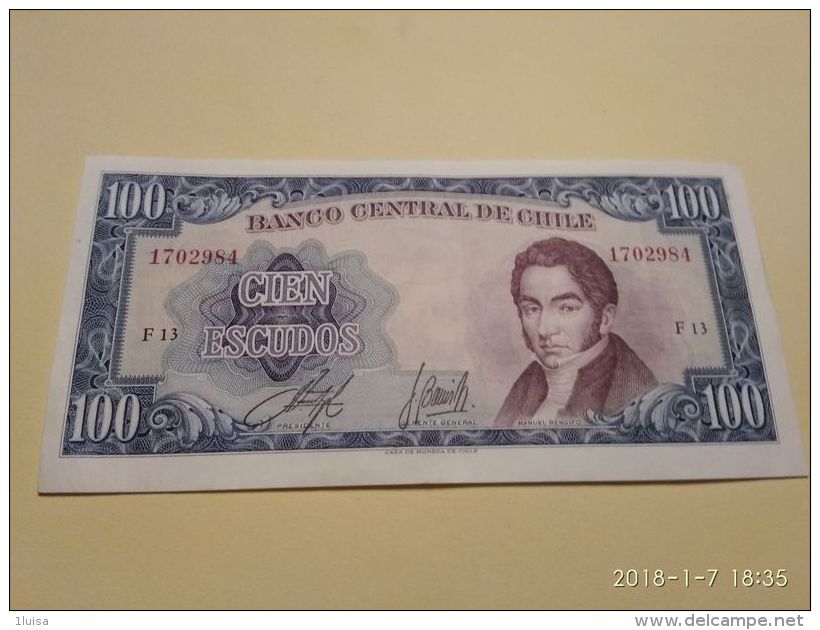 100 Escudos 1964 - Chili