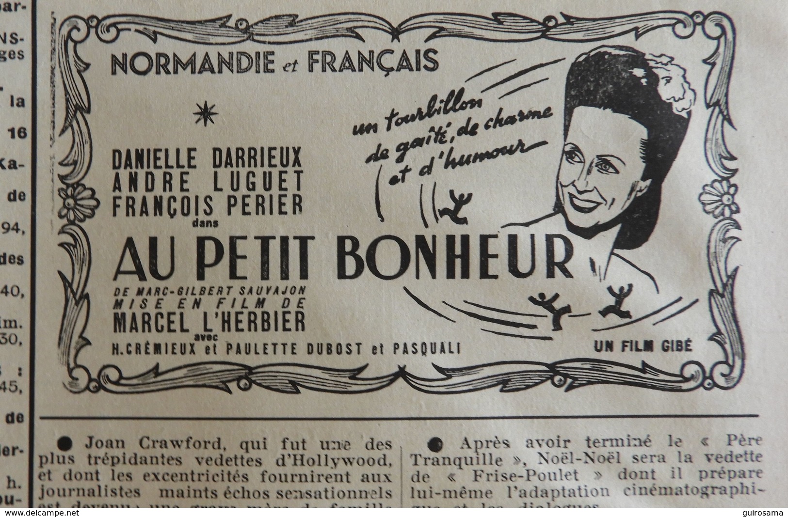 Supplément France Illustration N°33 Du 18/05/1946 : Photo Michèle Morgan, Elisa Ruis, Constant Rémy ; Pub : Tabarin... - L'Illustration