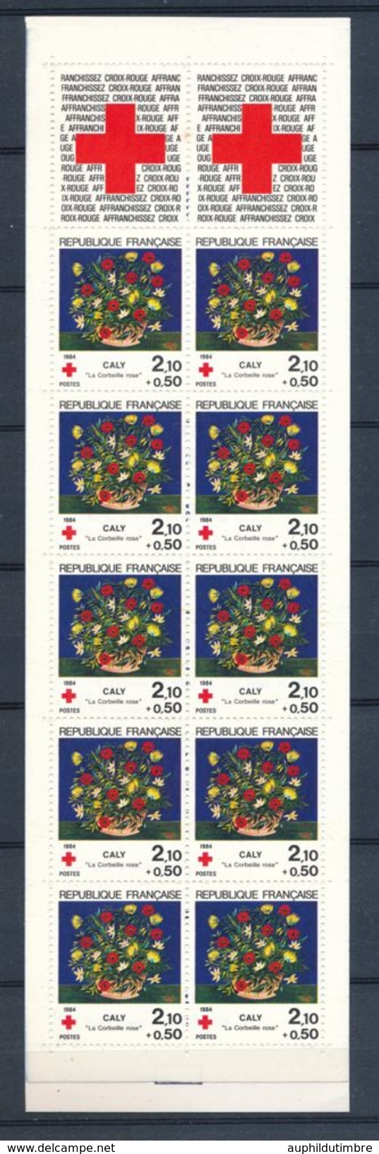 1984 France Carnet  N°2033 "La Corbeille Rose" Au Profit De La Croix-rouge YC2033 - Croix Rouge