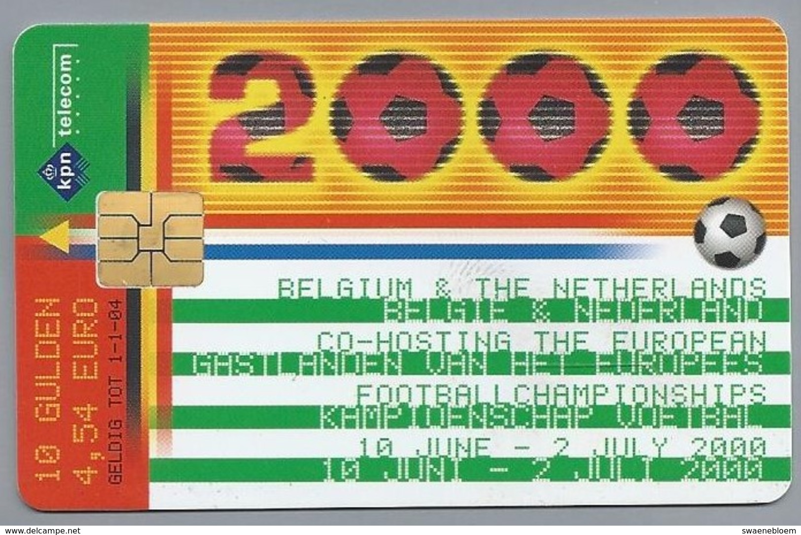 NL.- Telefoonkaart. 10 GULDEN. KPN Telecom. Voetbal. Football. België & Nederland 10 Juni-2 Juli 2000. A406446336 - Sport