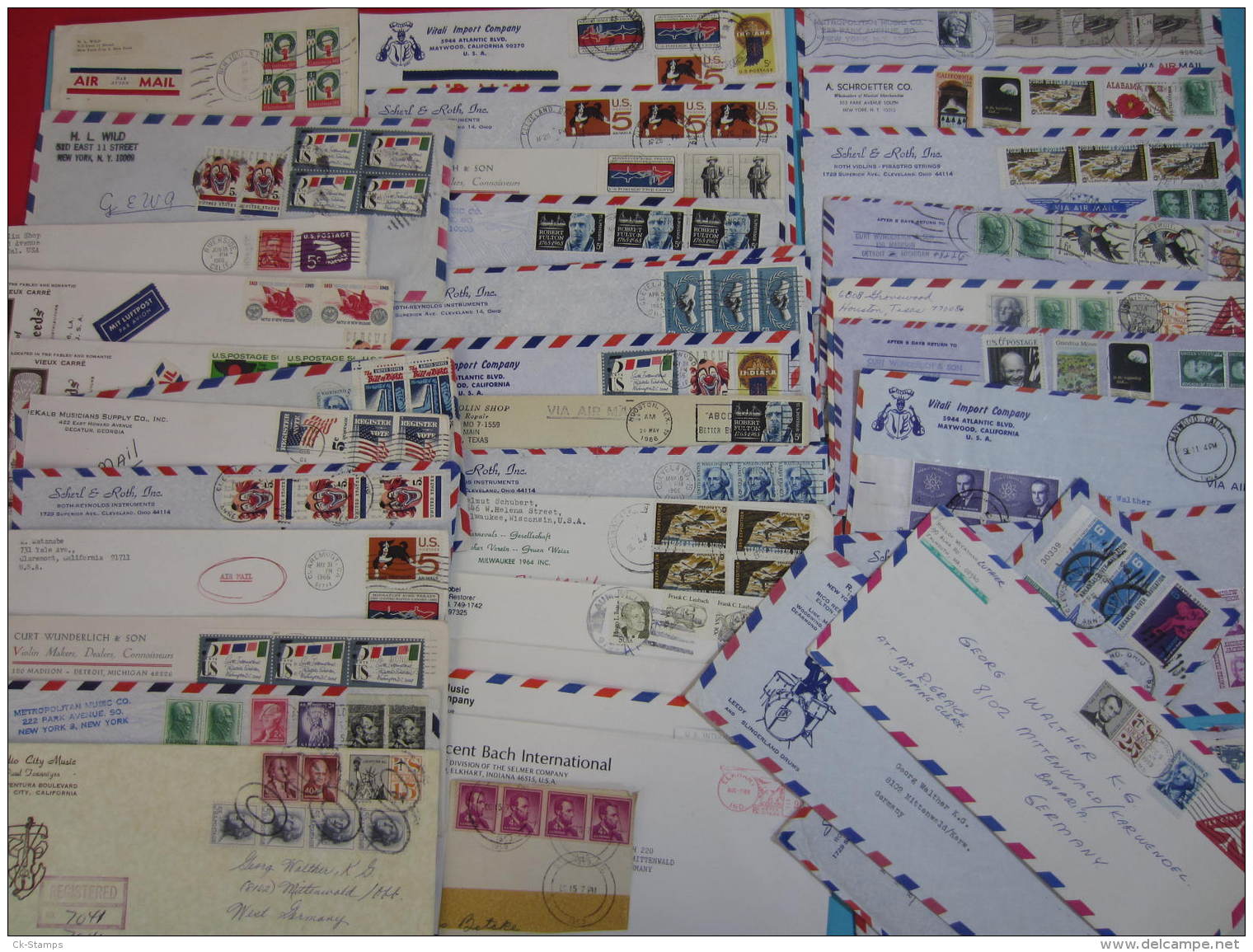 USA   Airmail  Bargain Lot - 3c. 1961-... Lettres