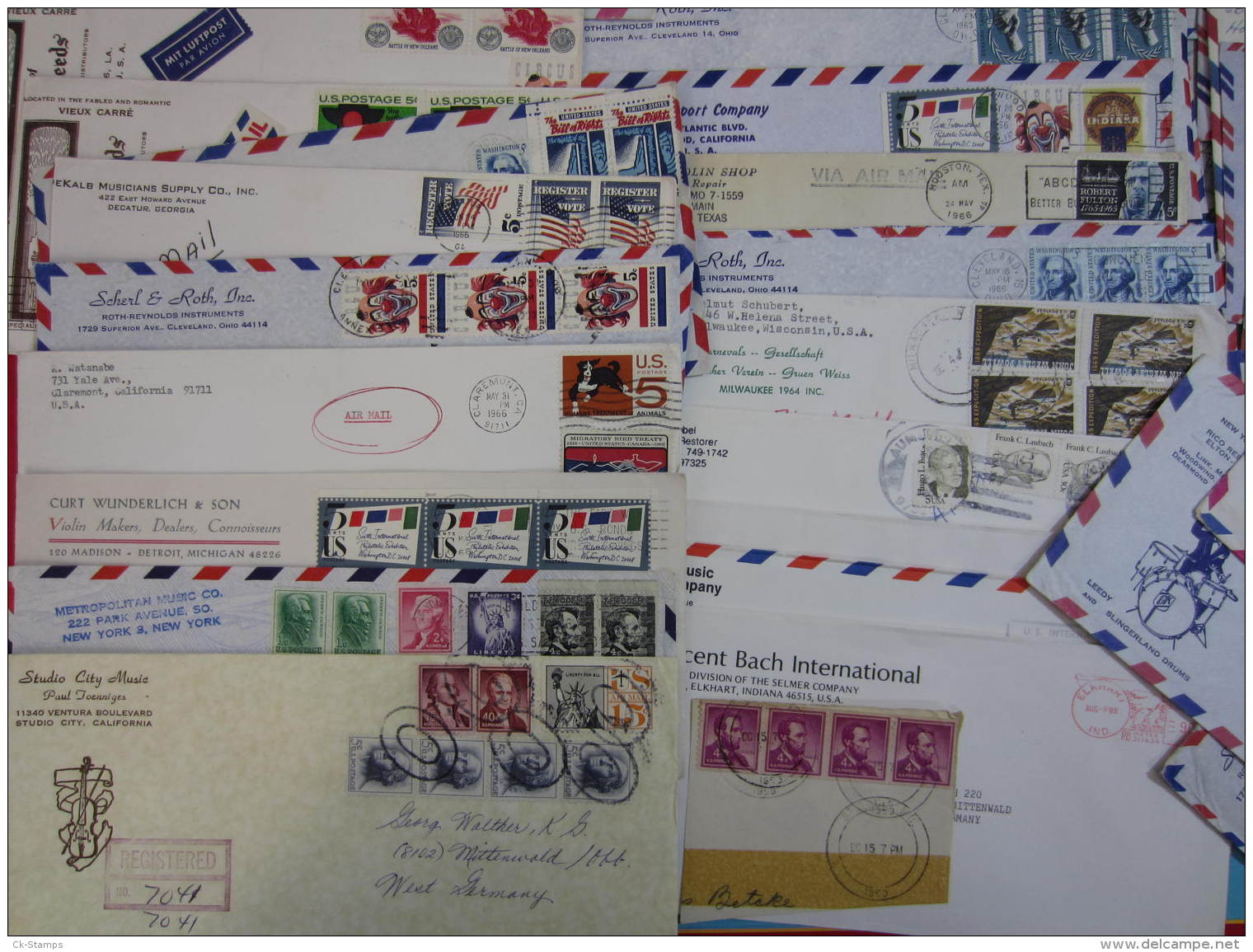 USA   Airmail  Bargain Lot - 3c. 1961-... Lettres