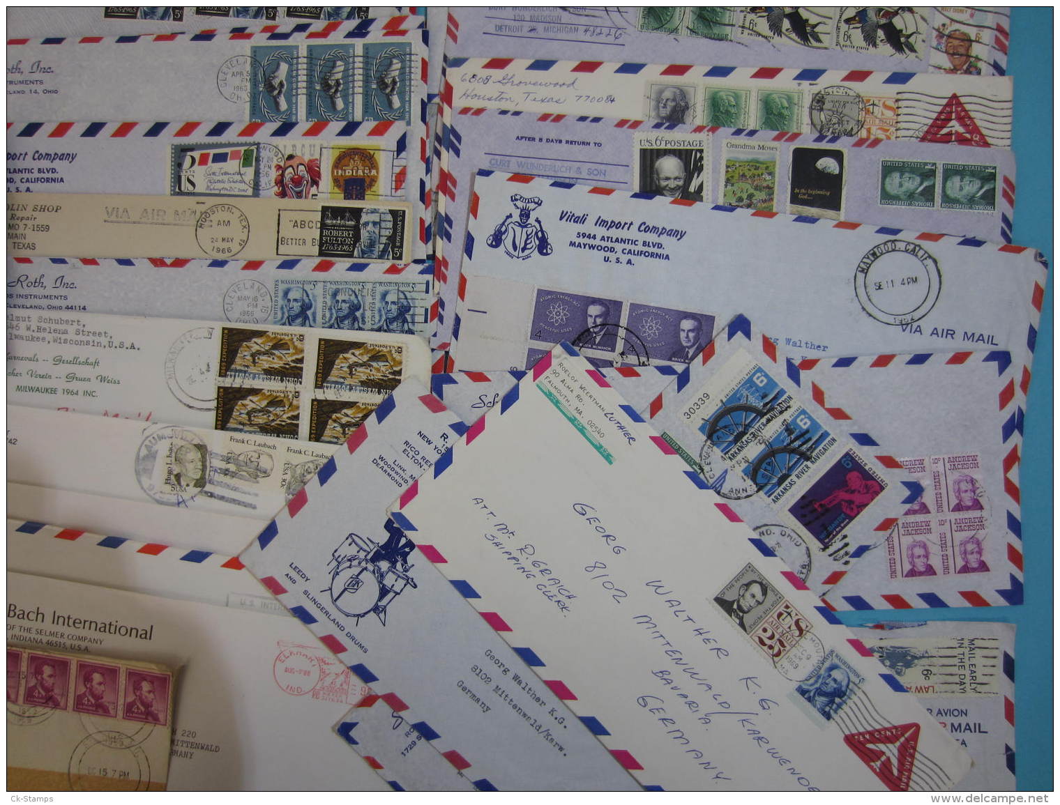 USA   Airmail  Bargain Lot - 3c. 1961-... Lettres