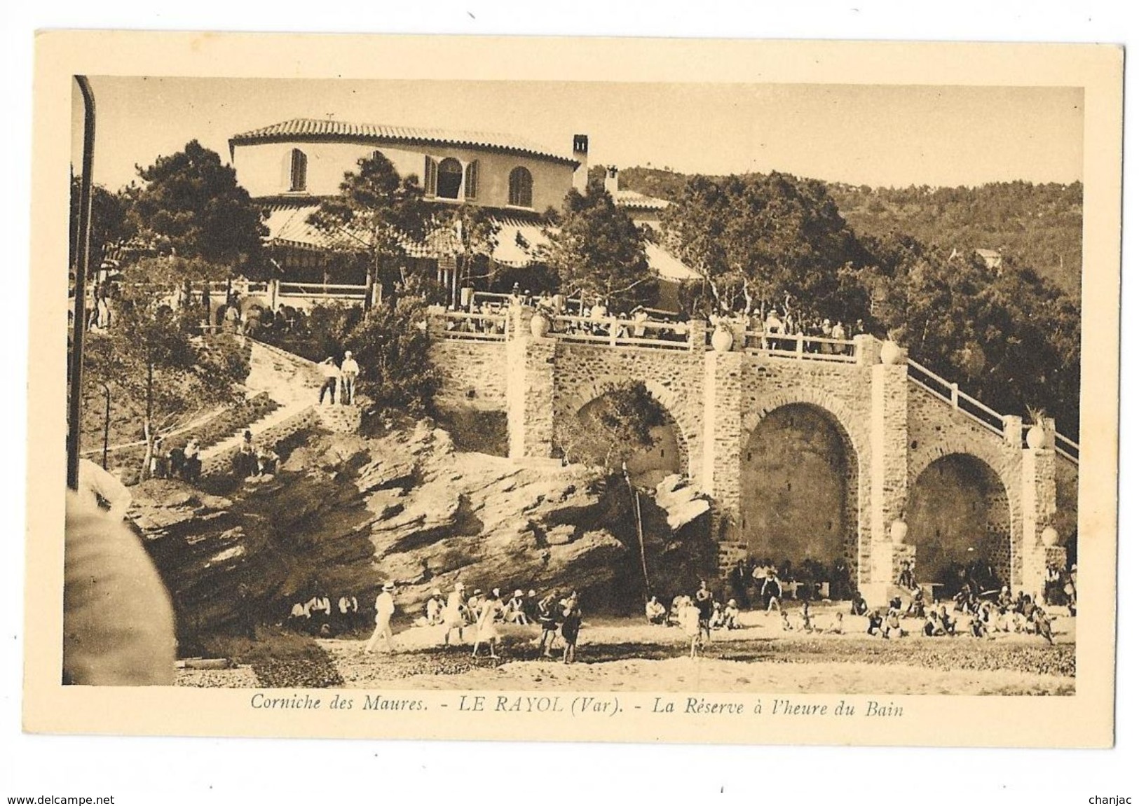 Cpa: 83 Corniche Des Maures - LE RAYOL (ar. Draguignan) La Réserve à L'Heure Du Bain - Rayol-Canadel-sur-Mer