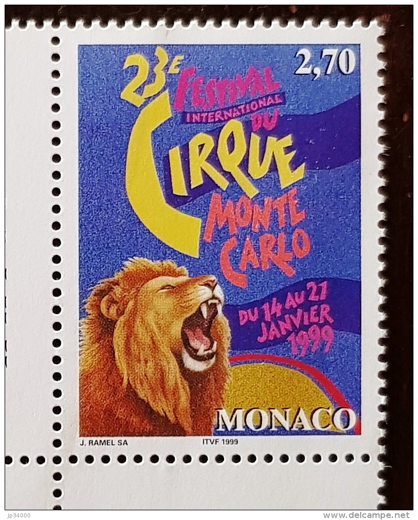 MONACO Cirque, Circus, Circo. Yvert N°2180 ** MNH. - Cirque