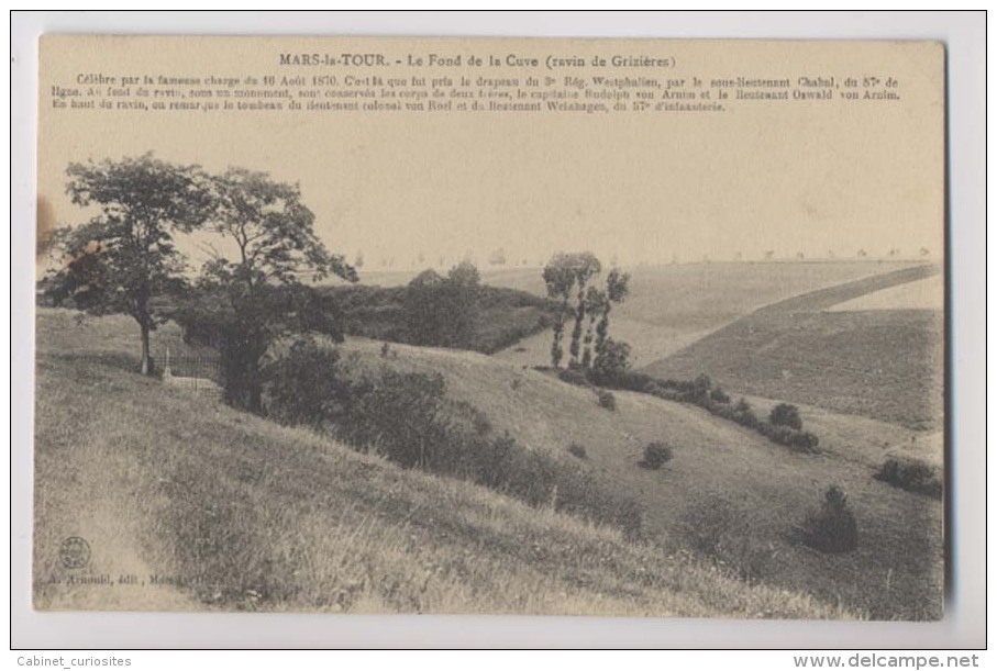 MARS LA TOUR  [54] Meurthe Et Moselle  - Le Fond De La Cuve (Ravin De Grizières) - Autres & Non Classés