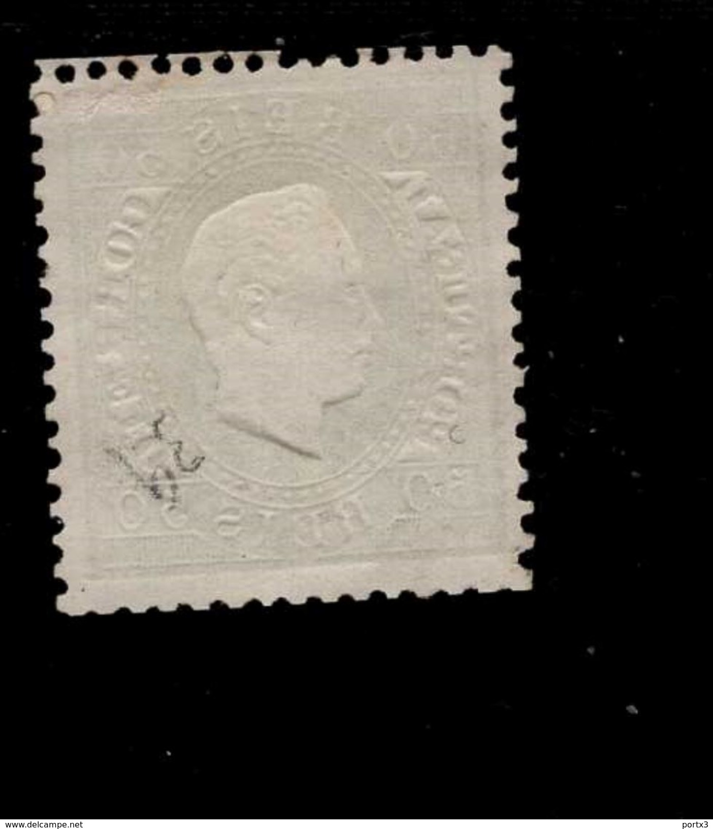 Por. 39 B König Luis I Without Gum - Unused Stamps