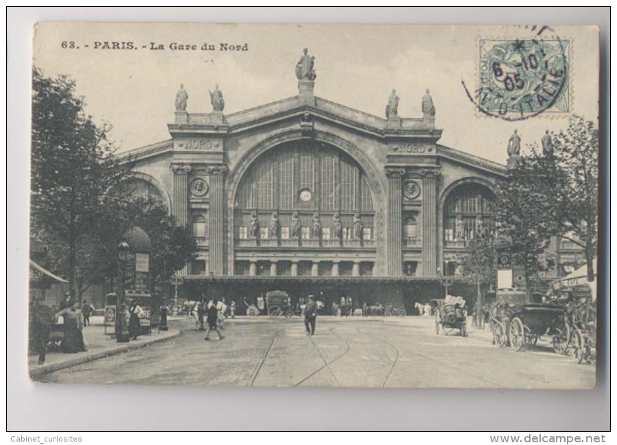 PARIS - 1905 - La Gare Du Nord - Animée - Autres & Non Classés