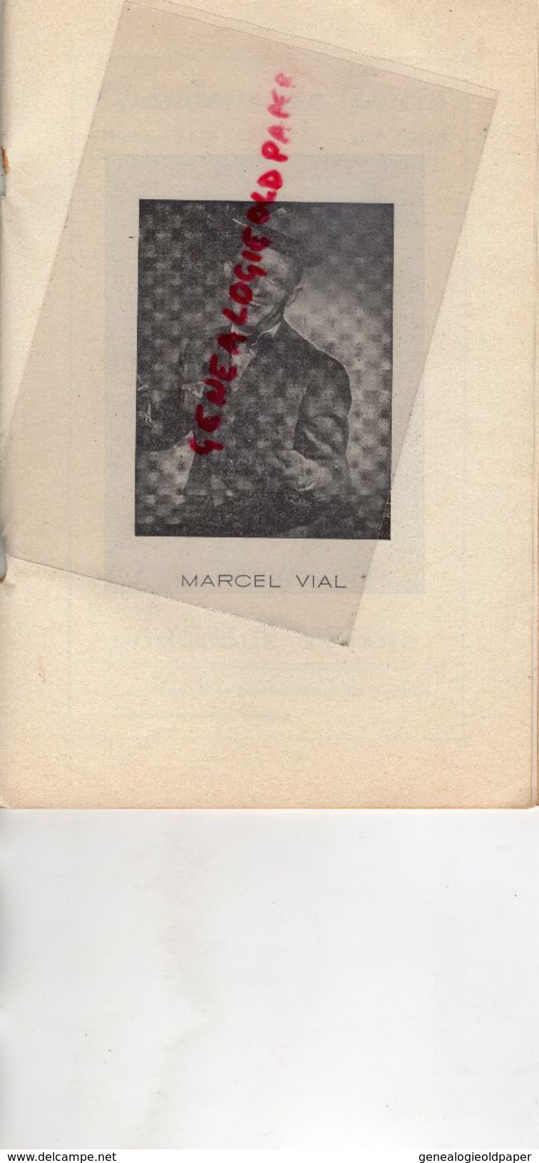 63- BRASSAC LES MINES-ISSOIRE-LEMPDES- RARE PROGRAMME CHANSONS DE PARIS-DAMIA-MARCEL VIAL-MICHEL LEGRAND-COLETTE BETTY- - Programma's