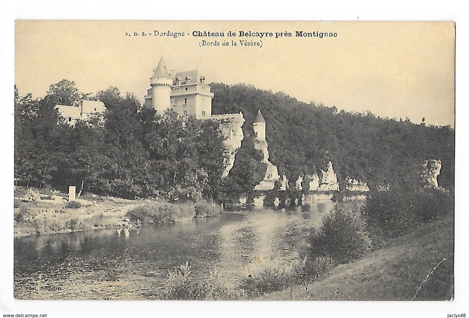 Château De BELCAYRE Près MONTIGNAC (cpa 24)   Bords De La Vézère -     - L 1 - Altri & Non Classificati