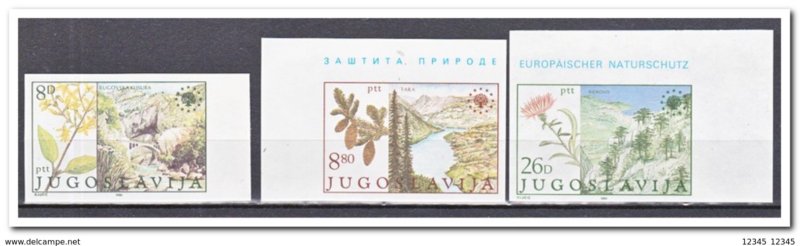 Joegoslavië 1981-1984, Postfris MNH Imperf., Flowers - Ongebruikt