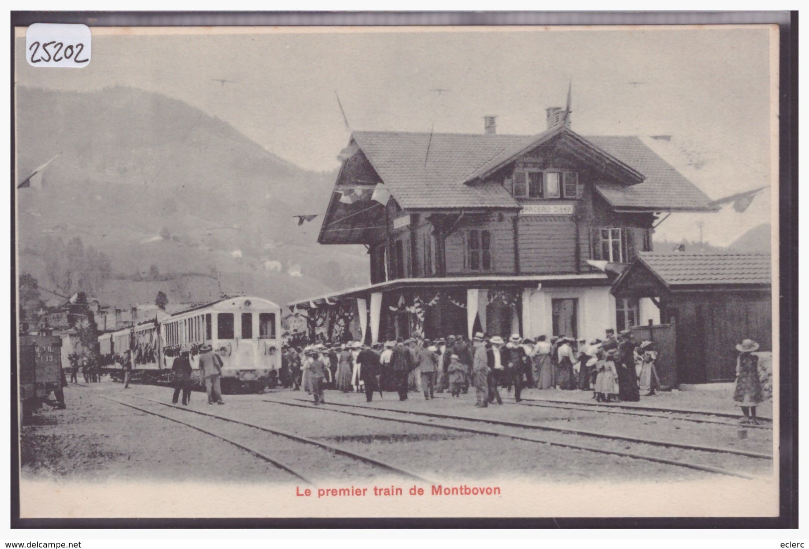 DISTRICT DU PAYS D'ENHAUT - CHATEAU D'OEX - LA GARE - TRAIN - BAHN - INAUGURATION DU MOB 1904 - TB - Autres & Non Classés