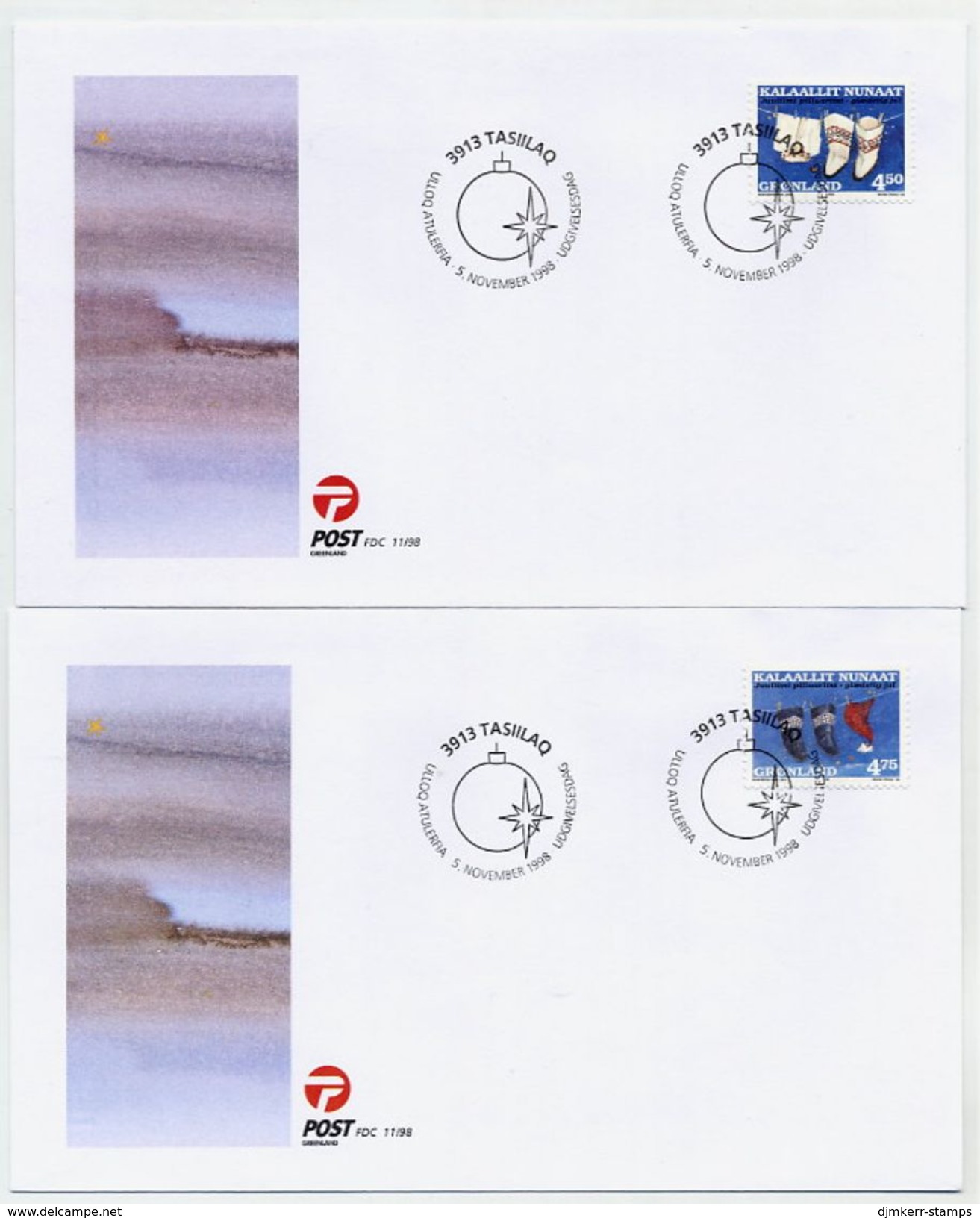 GREENLAND 1998 Christmas On FDCs.  Michel 329-30 - FDC