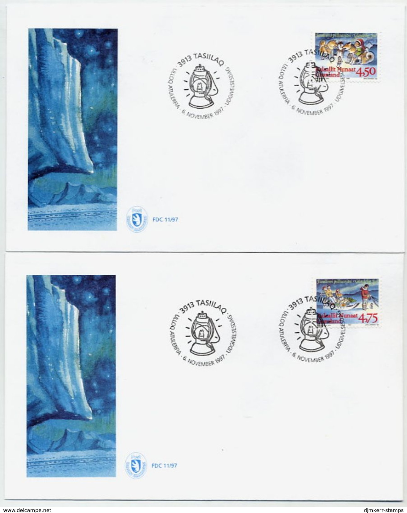 GREENLAND 1997 Christmas On FDCs.  Michel 313-14 - FDC