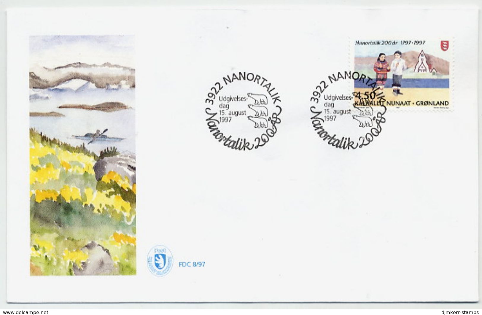 GREENLAND 1997 Bicentenary Of Nanortalik On FDC.  Michel 312 - FDC