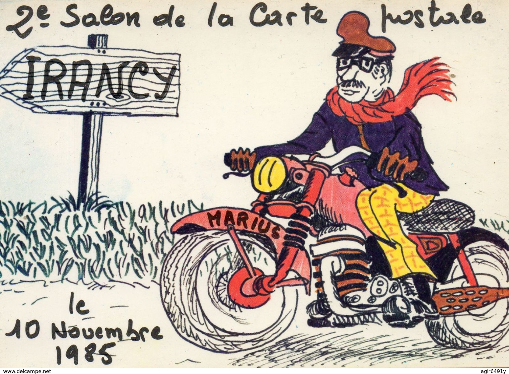 - IRANCY - Marius à Moto - Salon Cartes Postales   -16578- - Autres & Non Classés