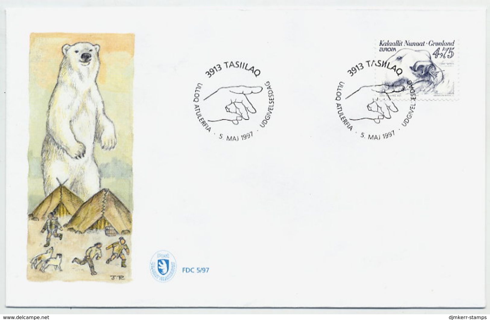 GREENLAND 1997 Europa: Sagas And Legends On FDC.  Michel 309 - FDC